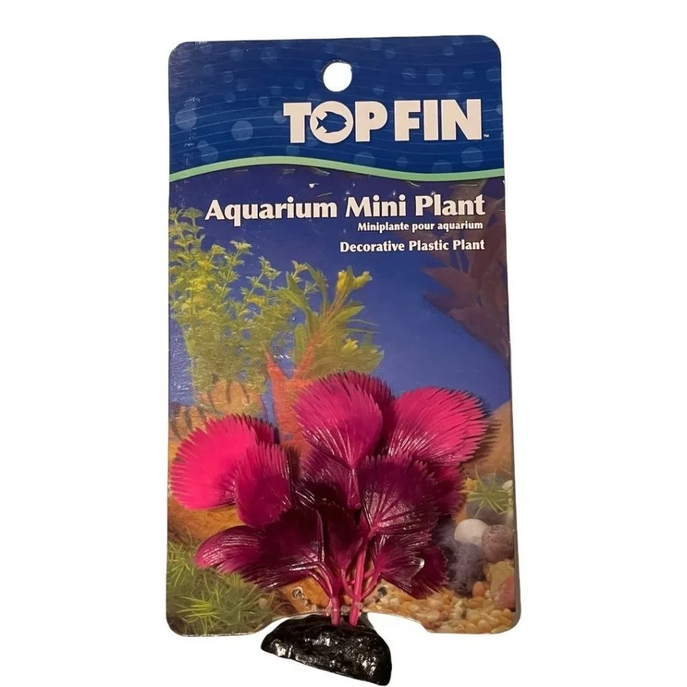 Top Fin Mini Violet Aquarium Fishtank Plastic Plant Small Decor